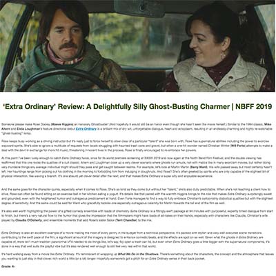 ‘Extra Ordinary’ Review: A Delightfully Silly Ghost-Busting Charmer | NBFF 2019